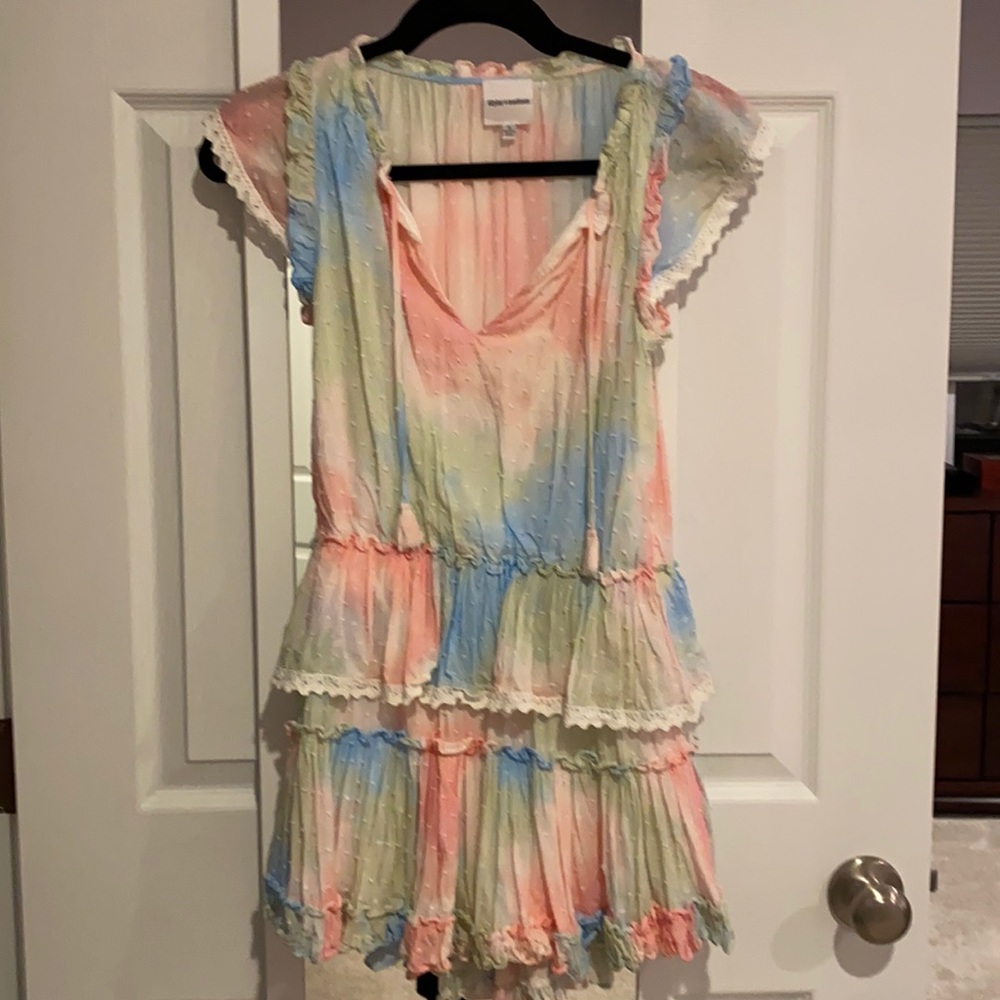 Tie Dye Tiered Mini Dress